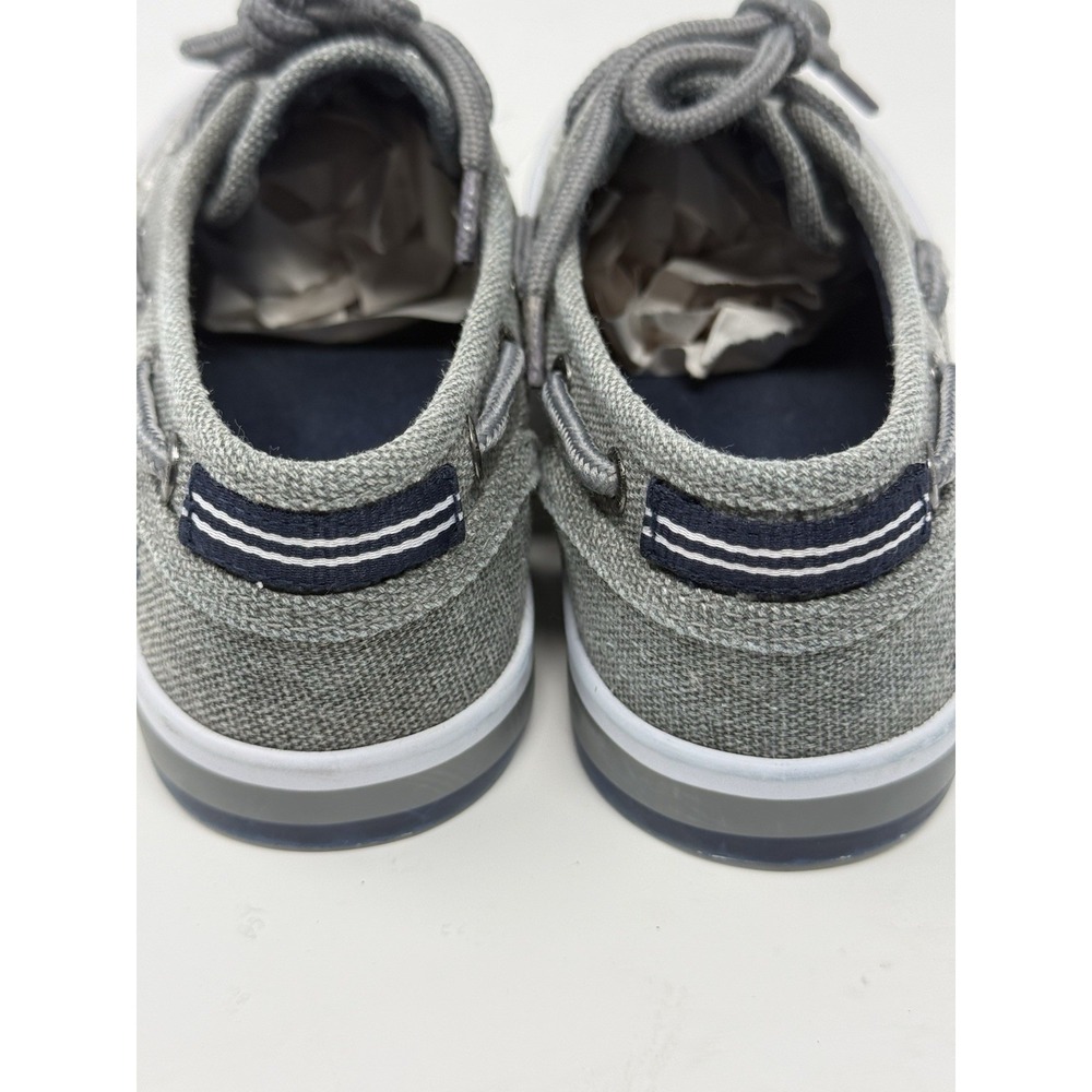 Nautica Spinnaker Kid's Boat Shoes Gray Canvas 2-Eye Size 13 - Picture 10 of 13
